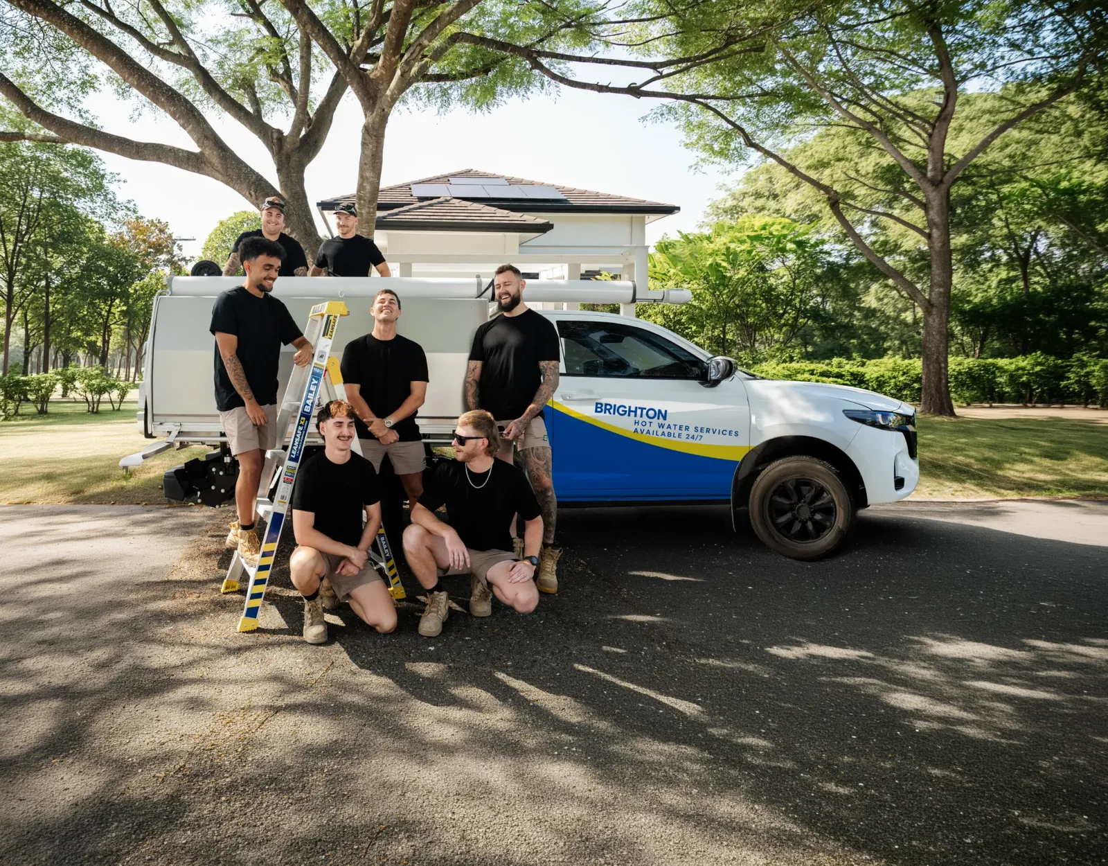 Brighton Hot Water Services team and ute